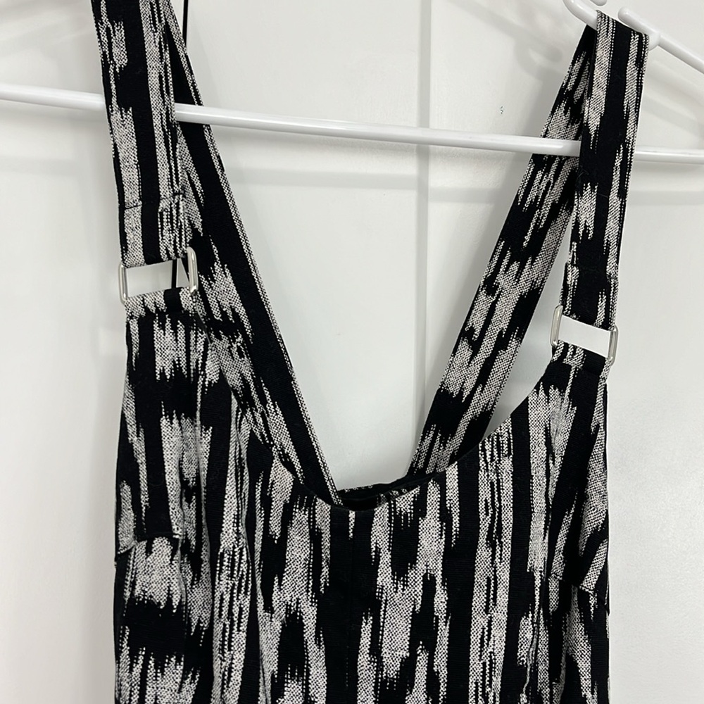 Rachel Roy Size 0 Black, White Print Racerback Mini Tank Dress w/Pockets - Picture 6 of 11